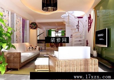家装效果图-复式楼装修设计123