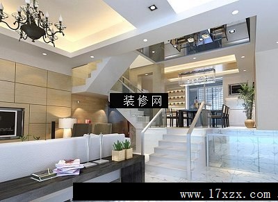 家装效果图-客厅装修设计 复式楼127