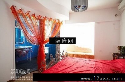 鬼手帕作品新婚房时尚卧室实景图隔断