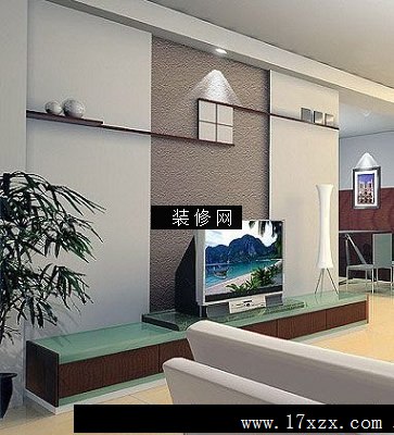 流行客厅效果图电视墙