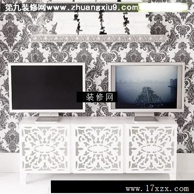 艺术餐厅实景图电视墙