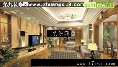 欧式客厅效果图电视墙