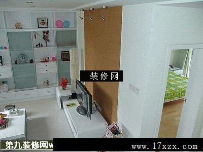 清新小户型客厅实景图电视墙