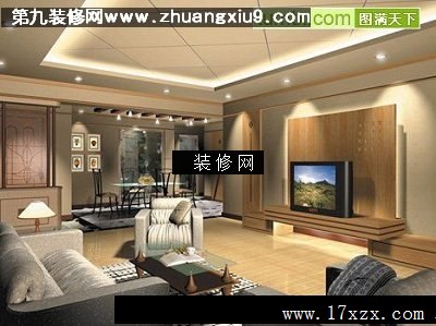 流行客厅效果图电视墙