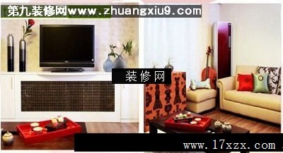 韩式客厅实景图电视墙