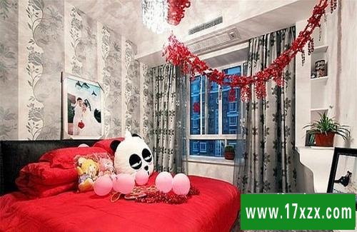 婚房布置图片卧室实景照片欣赏 琴瑟音弧