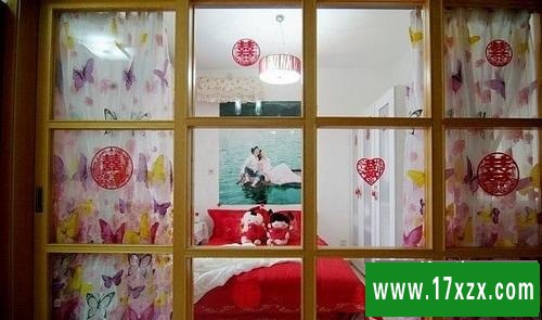 现代简约风格喜庆婚房装修图片3